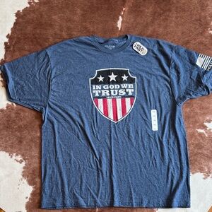 Hold Fast ‘In God We Trust' Navy Graphic T‑Shirt